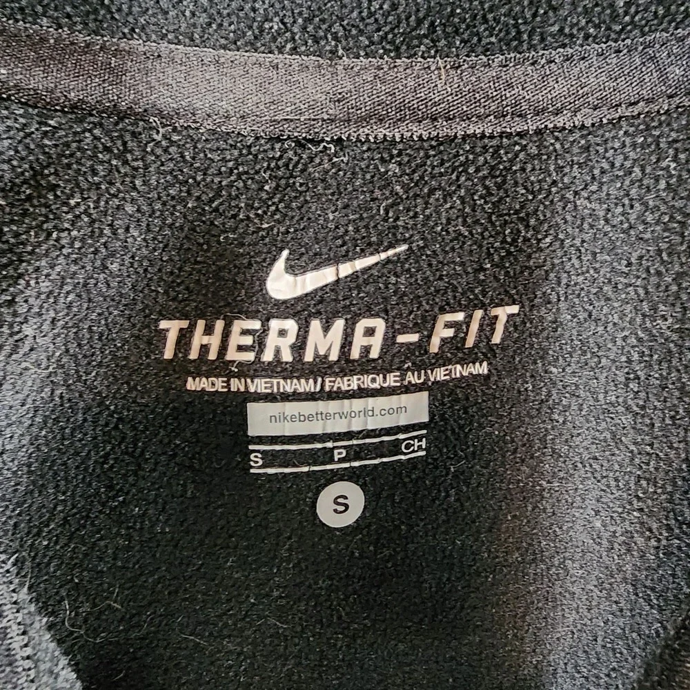 Nike Therma-FIT Full Zip Fleece Hoodie Black Womens Small Athletic Sweatshirt